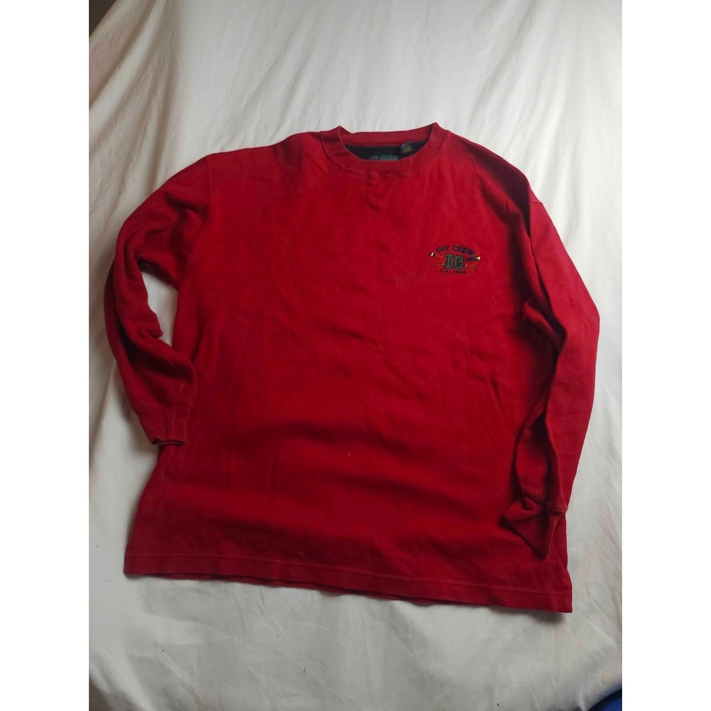 Ivy‎ Crew Shirt Mens Large Red Crew Neck Long Sleeve Pullover Casual Outdoor